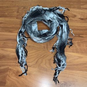 H & M Plaid Scarf with Tassels